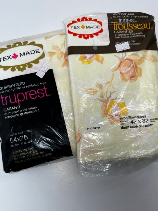 Tex-Made Other - Vintage Tex-Made Truprest Double Fitted Sheet + 2 Pillowcases Floral NOS
